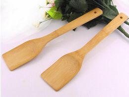 ECO Natural Bamboo Turners With Long Handle Not Stickt Pot Cook Frying Egg Steak Fish Cooking Utensils Kitchen Accessories