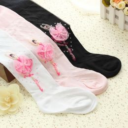 Girls pantyhose ballet styles kids girls tights cute cotton dance lace girl velvet magic 3-10 years