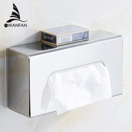 Paper Holder Stainless Steel Toilet Paper Tissue Pull Boxes Bath Room Desktop Srorage Organisers Phone Stand WC Paper WF-18031