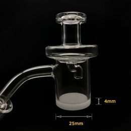 2018 Real Beveled Edge Banger Opaque Bottom Gavel Quartz Banger With Pyrex Crank Carb Cap Flat Top 10mm 14mm 18mm For Glass Pipe