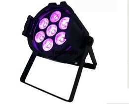 10 pieces Led uplights RGBWA UV 7*18w dmx led par 64 can stage 6in1 led par light