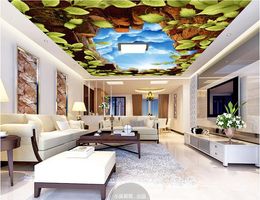 papel de parede Customized Photo Wallpaper 3D Stereo Plant green vine Ceiling papel de parede 3d wallpaper for walls 3 d