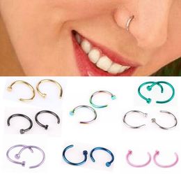 Nose Rings Body Piercing Jewellery Fashion Jewellery Stainless Steel Nose Hoop Ring Earring Studs Fake Nose Rings Non Piercing Rings