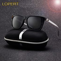 LOPERT Polarisierte AluminiumTR90 Sonnenbrille Männer Marke Designer Fahren Gläser Mode Frauen Vintage Sonnenbrille Für UV400 D18101302