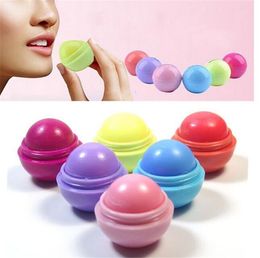 Бальзам для губ с круглым шариком, 3D бальзам для губ, фруктовый вкус, бальзам для губ, натуральный увлажняющий бальзам для ухода за губами, помада