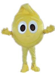 2018 Discount factory sale Good vision and good Ventilation a yellow mango mascot costume with big eyes for adult to wear