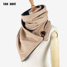 chunky knit infinity scarf Canada - Leo anvi design Winter scarf Fashion Knit Mens infinity Scarf,Button Cowl Neck warmer Chunky tube Scarf women Gift scarves wraps D18102406