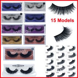 15 Styles 3D Mink False Eyelashes makeup lashes Real Mink Natural long lash Thick False Eyelashes Eye Lashes Makeup Extension Beauty Tools