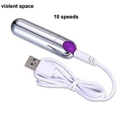 USB Powerful mini Bullet Vibrator sex toys for woman Clitoris stimulator 10 Speeds Vibrators for women G spot AV stick massager