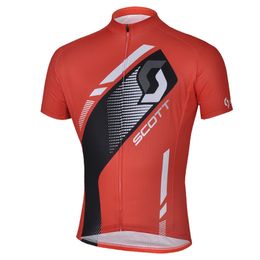 SCOTT Pro team Men's Cycling Short Sleeves jersey Road Racing Shirts Riding Bicycle Tops Breathable Outdoor Sports Maillot S21041914