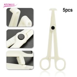 5pcs/set Plastic Body Piercing Tools Pliers Ear Lip Navel Nose Tongue Septum Forcep Clamp Plier Tool For Tattoo Body Jewelry