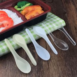 High Quality Soup Spoons White Plastic Spoon Outdoor Portable Disposable Spoons Dining Food Spoons LX3478
