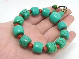 Natural crude ore raw stone rapeseed yellow turquoise bracelet with drum bead, Buddha bead piece, separate bead type, the best choice for me