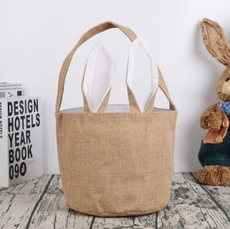 Cotton Storage Baskets DIY Rabbit Bags Bunny Storage Bag Jute Rabbit Ears Basket Easter Gift Bag Rabbit Ears Put Easter Eggs