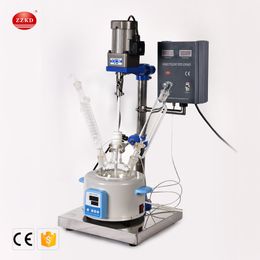 Lab Supplies zzkd f5l single layer glass reactor set lab equipment for dissolution physicochemical reaction
