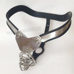 Chastity Devices Summer Redesigned Pierced Cage T-type Male Stainless Steel Chastity Belt Device T67