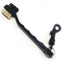 Golf Club Brushes Double Sided Accessory Cleaning Dual Bristles Cleaner Plastic Metal Brush Head Black Hot Sale 2yz V