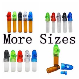 Colorful Snuff Glass Bottle Smoking Pipe Multiple Uses Store Box Storage Portable High Quality Plastic Easy Clean Hot Sale More Sizes