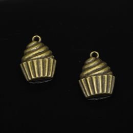 86pcs Zinc Alloy Charms Antique Bronze Plated cupcake ice cream Charms for Jewellery Making DIY Handmade Pendants 20*15mm