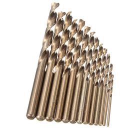 Freeshipping 13Pcs/lot HSS M35 5% Cobalt Jobber Twist Drill Bit Set in Metal Case Top Tech Power Tool