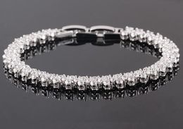 hot style Zircon bristles with heart-shaped Roman bracelet glitter crystal bracelets for couples' birthday presents are chic and elegant