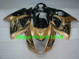 Injection mold Fairing kit for SUZUKI Hayabusa GSXR1300 08 09 10 12 GSXR 1300 2008 2009 2012 Golden black Fairings set+Gifts SH01