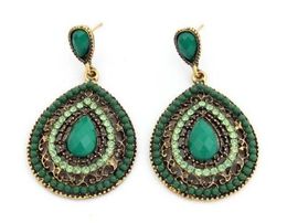 Hot style European and American hot drop vintage palace resin earrings made for women fashion classic earrings