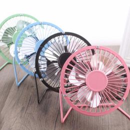 Aluminium leaf Quiet Mini Table Desk Personal Fan and Portable Metal Cooling Fan for Office Home High Compatibility