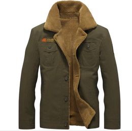 Smerarar Thicken Fleece Winter Jackets Men's Coats Cotton Fur Collar Men's Jackets Casual Male Outerwear Bomber Jacket