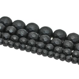 8mm Matte Natural bead Carnelian Agat beads black onyx faceted Natural Stone beads round Diy loose beads bracele for Jewellery making