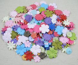 Approx 17-27MM Paper Daisy Flowers scrapbooking die cut for sticker 24pcs 027016006