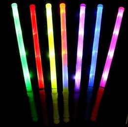 Creative LED Light Fluorescence Sticks Colourful Glowing In The Dark Plastic Flashing Rod Concert Party Wedding Decoration Hot Sale SN1606