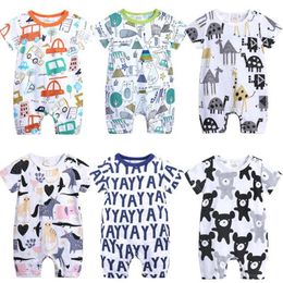 Newborn Baby Clothing Baby Girls boys Clothes Romper cotton short Sleeve Jumpsuits Infant Rompers children Toddler Boutique BB041