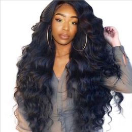 NEW charming lady brazilian Hair African Ameri Simulation Human Hair Wigs Loose Wave Wig with middle part in stock