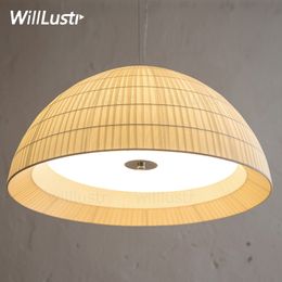 minimalist fabric glass shade pendant lamp nordic Europe home bedroom hotel dinning room restaurant half sphere pendant light