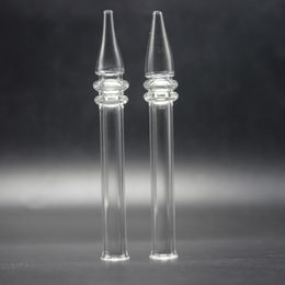 Smoking Hand Pipe Q009 About 130mm Length 12mm OD Sharp Quartz Dab Rig Pipes Tips Smooth Airflow