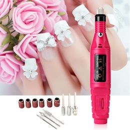 1set 6bits 20000rpm Professionnel électrique Manucure Machine Nail Art Foret Stylo Pédicure Fichier Polonais Forme Outil De Soins Des Pieds Produit