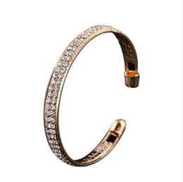 Crystal Bracelets For Women Gold Silver Bracelet Bangles Femme Open Bangle Cuff Fashionable Classic Beautiful Accessories