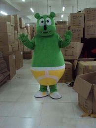2018 Discount factory sale Green Gummy Bear Mascot Costume Fancy Dress Free Shipping