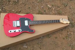 Red Electric Guitar with 2 Humbucking Pickups,Black Pickguard,Rosewood Fretboard,Chrome Hardwares,offering customized services