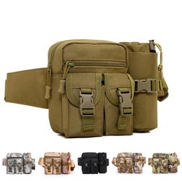 Men Tactical waist bags outdoor Travel Hiking Water Bottle packs Fanny Waist Bag cycling phone pouch camo waistpacks