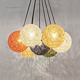 Творческая красочная шариковая люстра современные подвесные лампы светильники