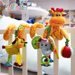 jollybaby new multifunctional hanging bed bell educational rattles for kids gift cartoon plush toddler toys