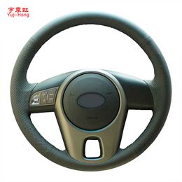 Yuji-Hong Artificial Leather Car Steering Wheel Covers Case for KIA Forte 2009-2016 Soul 2010-2013 Hand-stitched