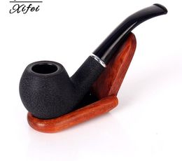 Imitating solid wood grit and ring resin pipe for men to filter portable cigarette pipe