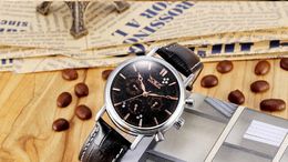 Hot Selling Men's luxury style watches, Leather fashion brand watch JARAGAR Automatic wrist watch JR45