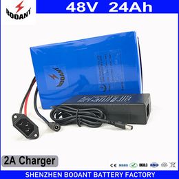 48V 24Ah Lithium Battery Built-in 30A BMS For 500W-1440W Electric Bike Bicycle 54.6V 2A Charger 18650 3.7V 2000Mah