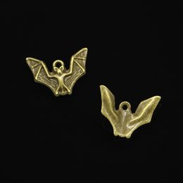 86pcs Zinc Alloy Charms Antique Bronze Plated flying bat vampire dracula halloween Charms for Jewellery Making DIY Handmade Pendants 17*23mm