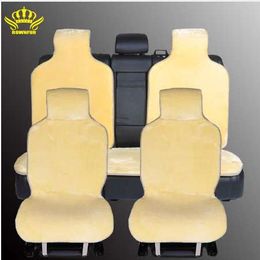 HOTfur capes on the seat of the cars seat covers for car all seats set 5 pcs Colour yellow faux fur warm heated sales i014-5