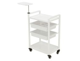 Facial Trolley Beauty Salon Fully Assembled Trolley Storage Organiser White Cart With 4 Drawers Elitzia ETST19